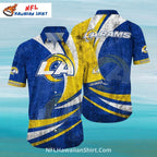 Los Angeles Rams Distressed Texture NFL Hawaiian Shirt