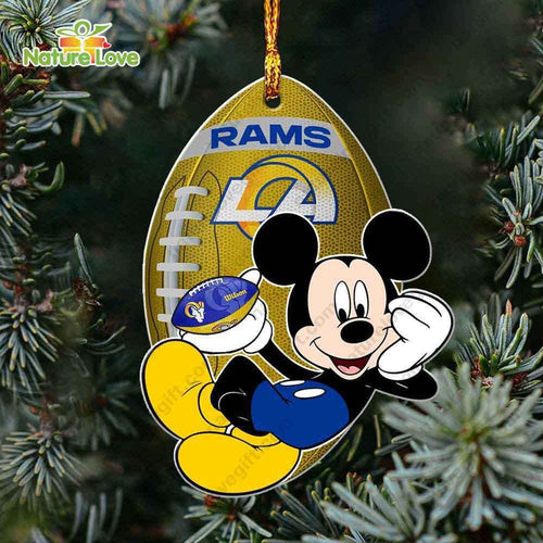 Los Angeles Rams Mickey Mouse Ornament Disney Christmas Decorations