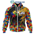 Los Angeles Rams NFL Special Autism Awareness Design Hoodie T Shirt