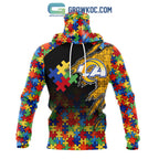 Los Angeles Rams NFL Special Autism Awareness Design Hoodie T Shirt