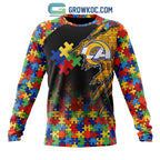 Los Angeles Rams NFL Special Autism Awareness Design Hoodie T Shirt