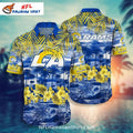 Los Angeles Rams Palm Tree Sunset NFL Aloha Hawaiian Shirt