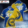 Los Angeles Rams Split Design Vintage Logo NFL Hawaiian Shirt