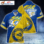 Los Angeles Rams Split Design Vintage Logo NFL Hawaiian Shirt