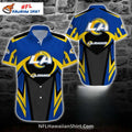 Los Angeles Rams Thunderbolt Black And Blue Hawaiian Set