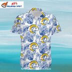 Los Angeles Rams White Floral Pattern NFL Hawaiian Shirt