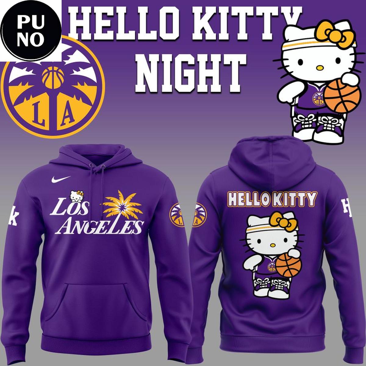 Los Angeles Sparks x Hello Kitty Night 2026 Hoodie T-Shirt