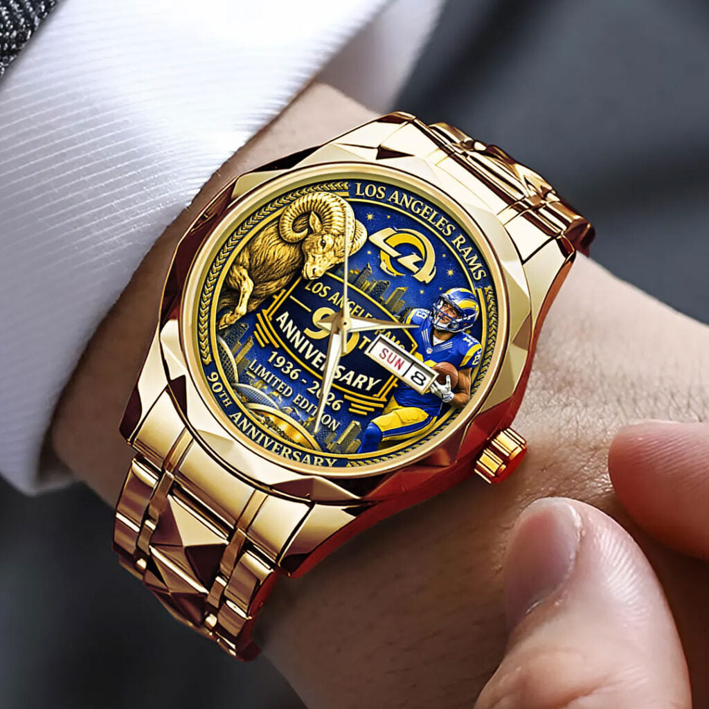 Los Angeles Rams 90th Anniversary Alloy Luxury Quartz Watch - TMTHU3542