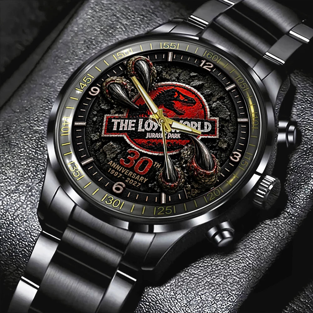 The Lost World: Jurassic Park 30th Anniversary Black Stainless Steel Watch - TMTHU8706