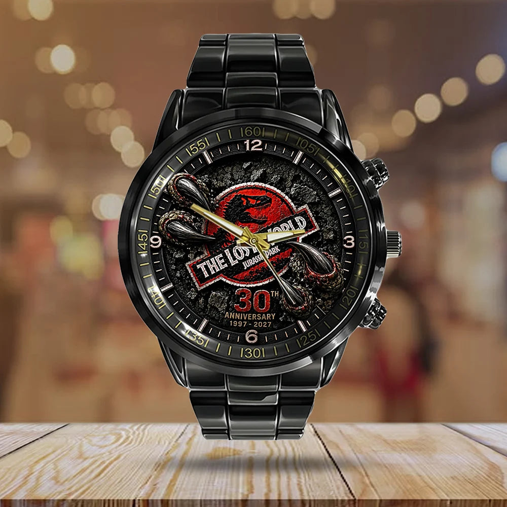 The Lost World: Jurassic Park 30th Anniversary Black Stainless Steel Watch - TMTHU8706