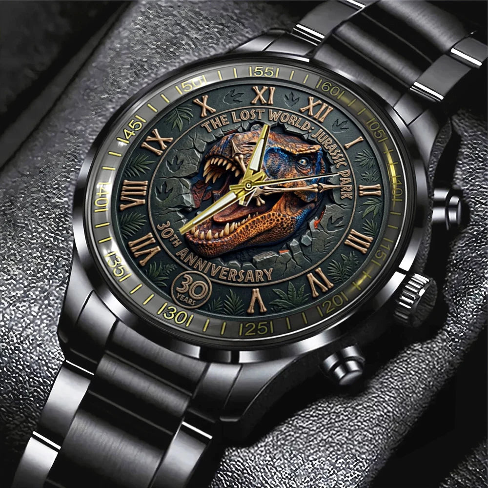 The Lost World: Jurassic Park 30th Anniversary Black Stainless Steel Watch - TMTHU8707