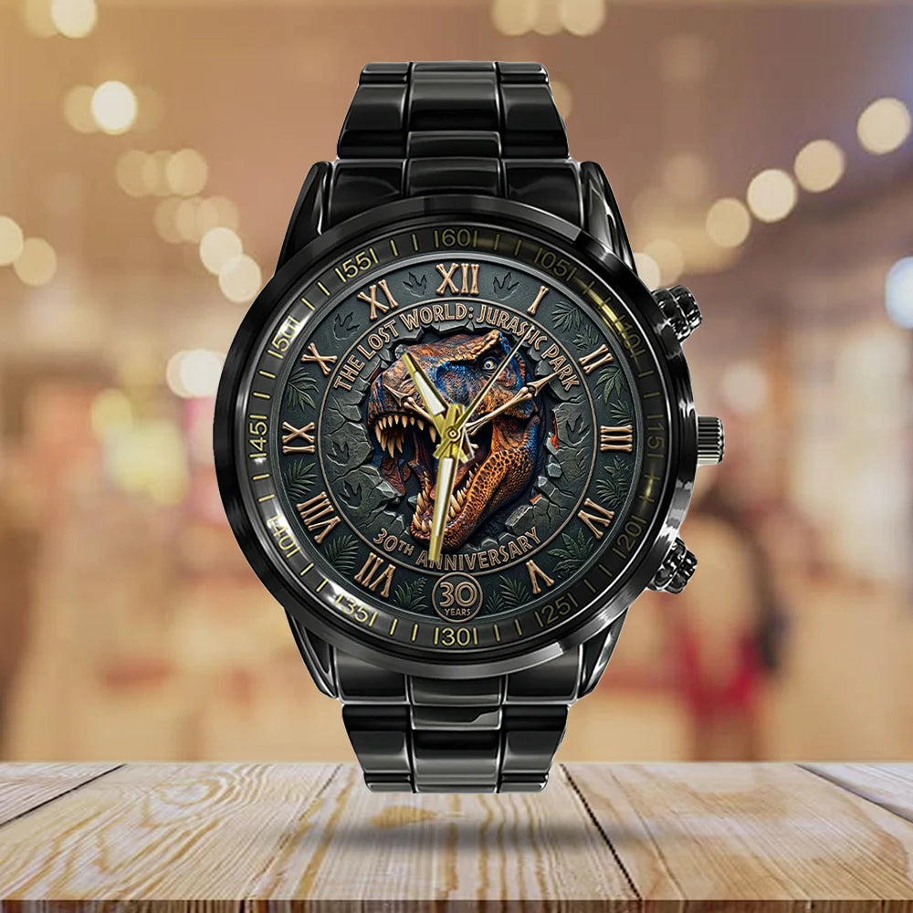 The Lost World: Jurassic Park 30th Anniversary Black Stainless Steel Watch - TMTHU8707
