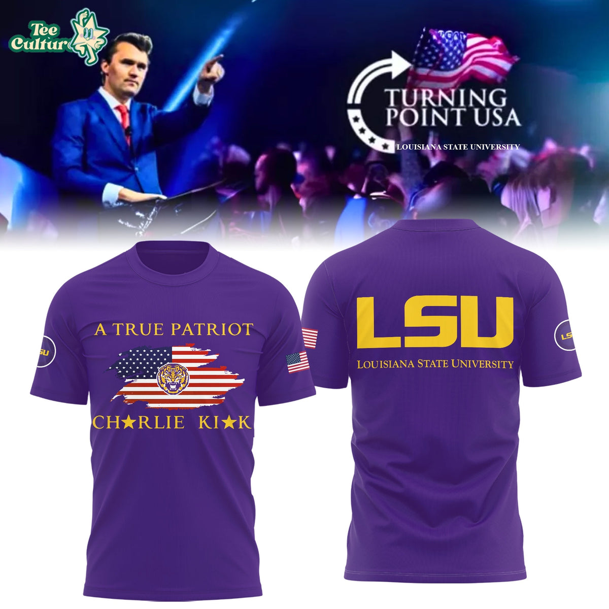 Louisiana State University LSU x Turning Point USA Limited Edition T-Shirt