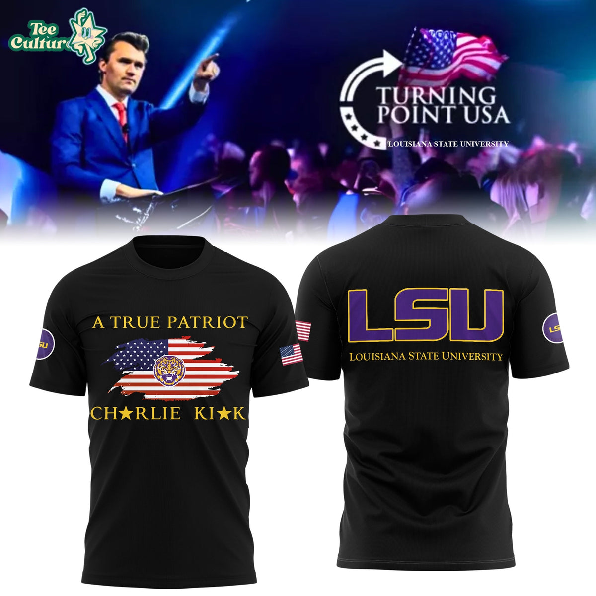Louisiana State University LSU x Turning Point USA Limited Edition T-Shirt
