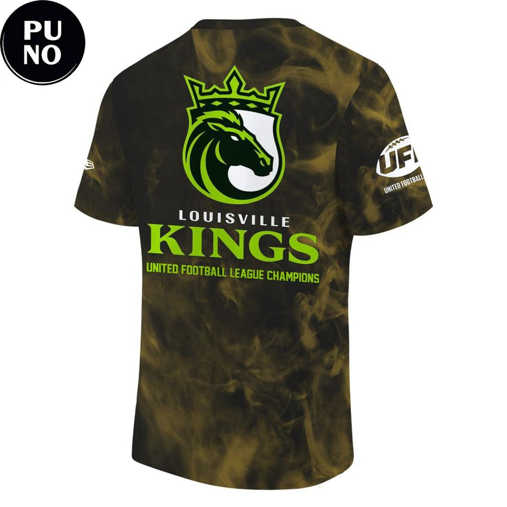 Louisville Kings 2026 United Bowl Champions Locker Room Tie-dye T-Shirt