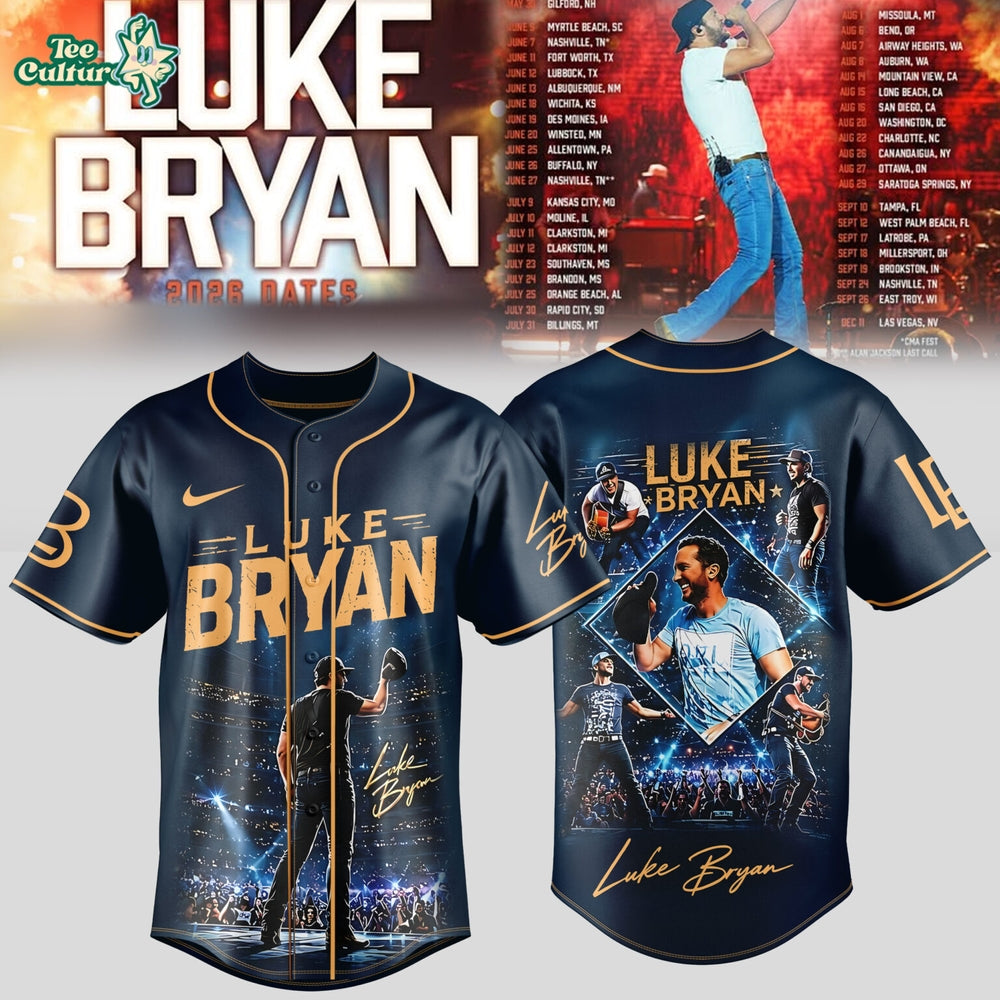 Luke Bryan 2026 Tour Country Night Baseball Jersey