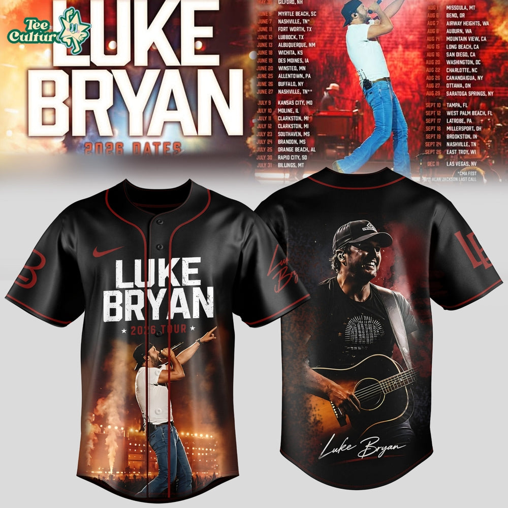 Luke Bryan 2026 Tour Country Night Baseball Jersey V3