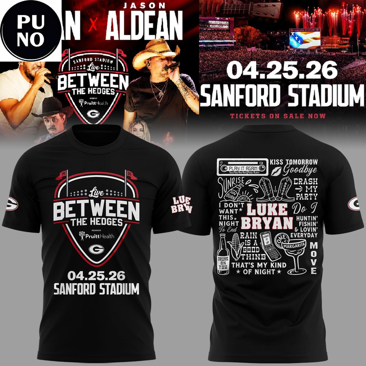 Luke Bryan x Jason Aldean 2026 Live Between The Hedges Shirt