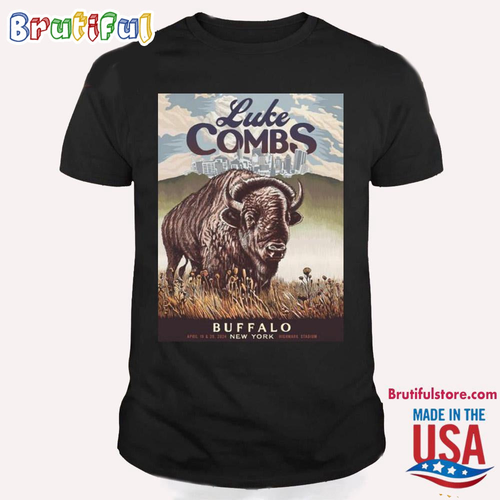 Luke Combs April 2024 Highmark Stadium Buffalo Ny T Shirt