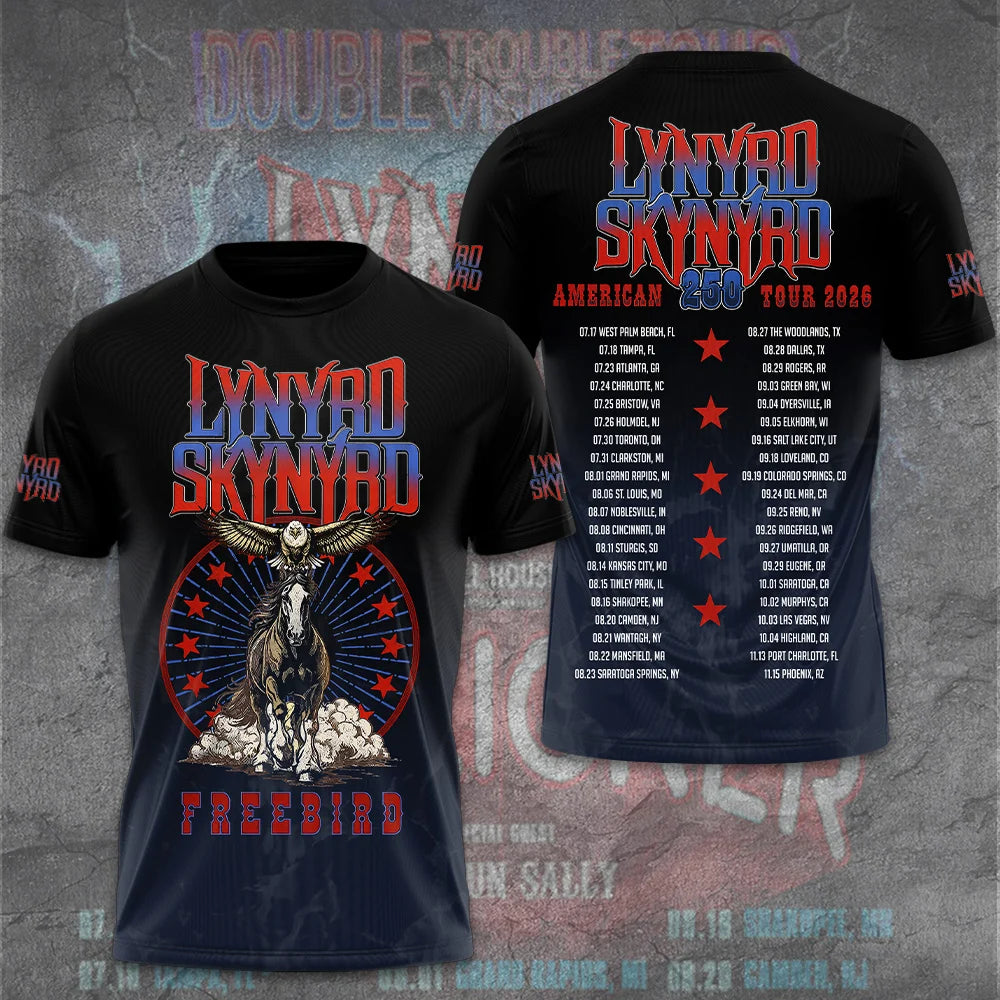 Lynyrd Skynyrd Tour 2026 3D Apparel – GNE8277