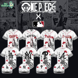 MLB All Teams x One Piece - IMU Edition Japanese Style Baseball Jersey White