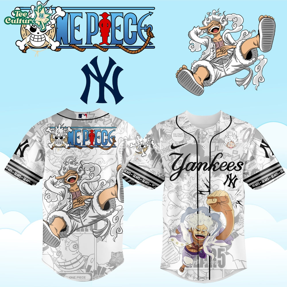 MLB All Teams x One Piece Luffy Anime Baseball Jersey