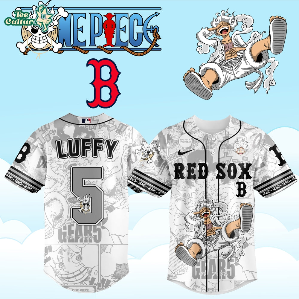 MLB All Teams x One Piece Luffy Custom Name & Number Baseball Jersey