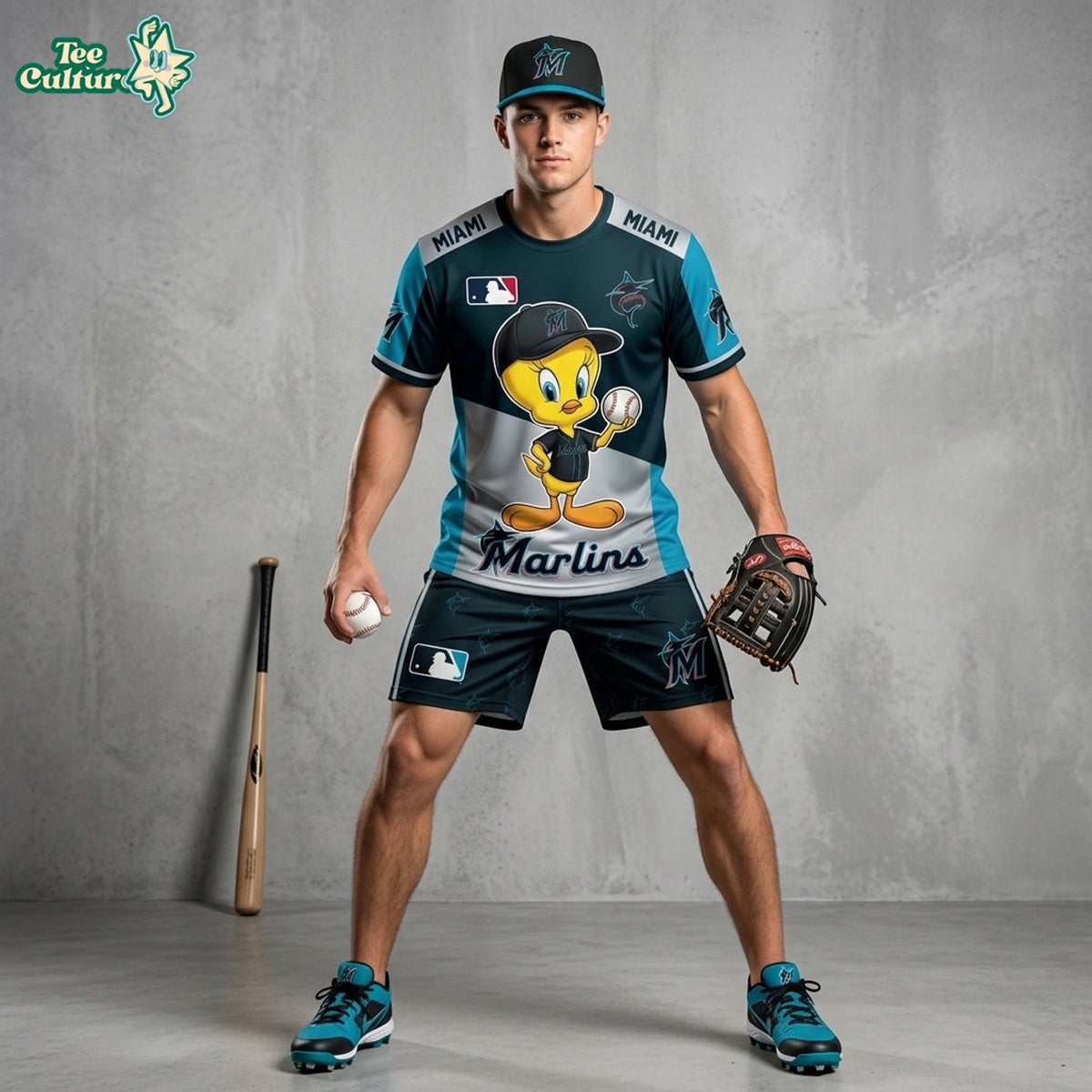 MLB All Teams x Tweety Looney Tunes Jersey Tshirt