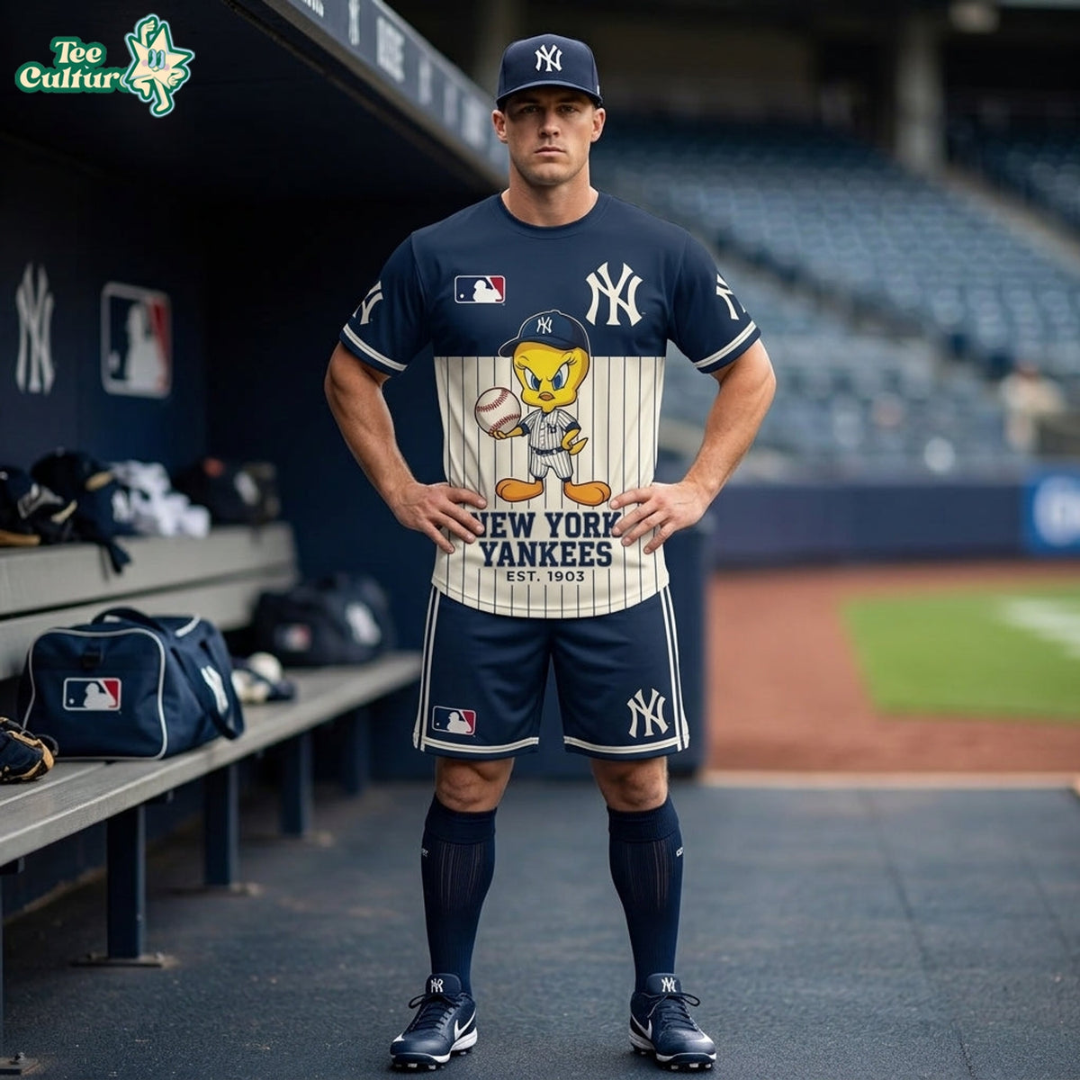 MLB All Teams x Tweety Looney Tunes Jersey Tshirt