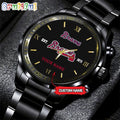 MLB Atlanta Braves Watch Black Fashion Watch Baseball Game