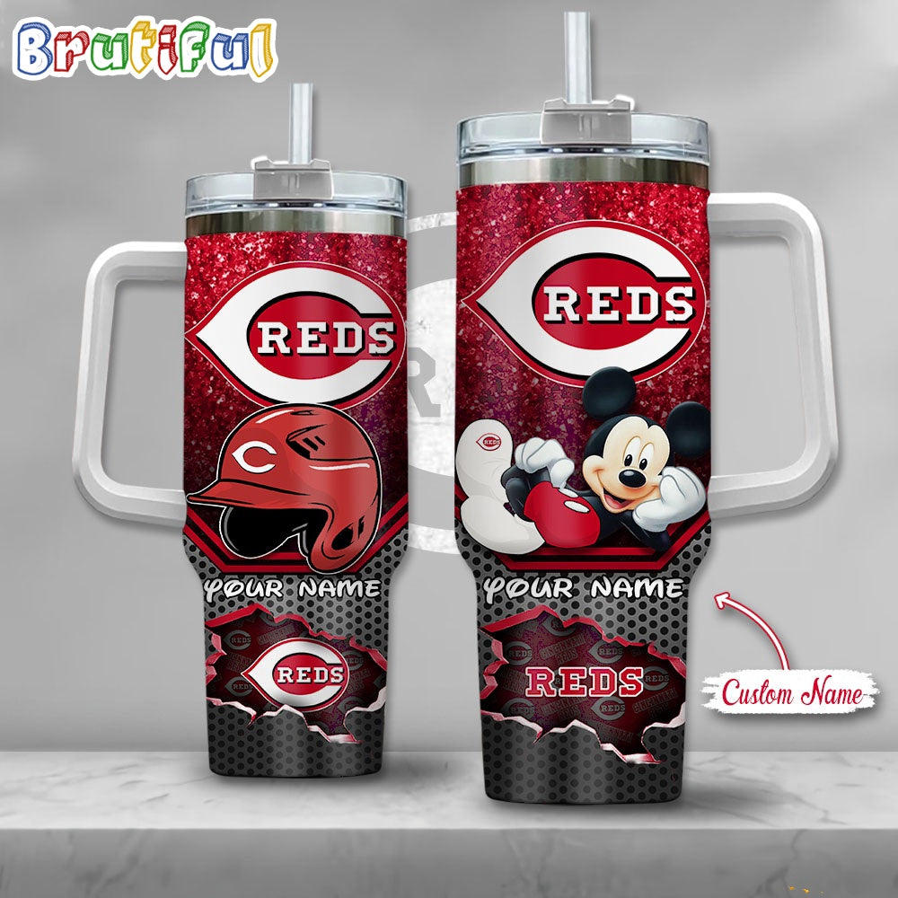MLB Cincinnati Reds Tumbler Mickey Mouse Customzed Handle Cup