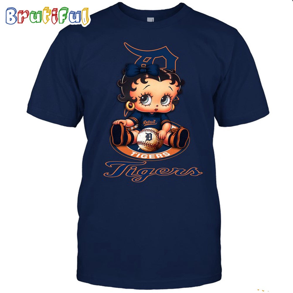 MLB Detroit T-Shirt Betty Boop Baseball Tshirt