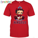 MLB Los Angeles T-Shirt Betty Boop Baseball Tshirt