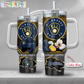 MLB Milwaukee Brewers Tumbler Mickey Mouse Customzed Handle Cup