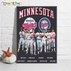 MLB Minnesota Twins The Legends Squad Baseball Frank Viola Signatures 2024 Wall Art Poster Canvas