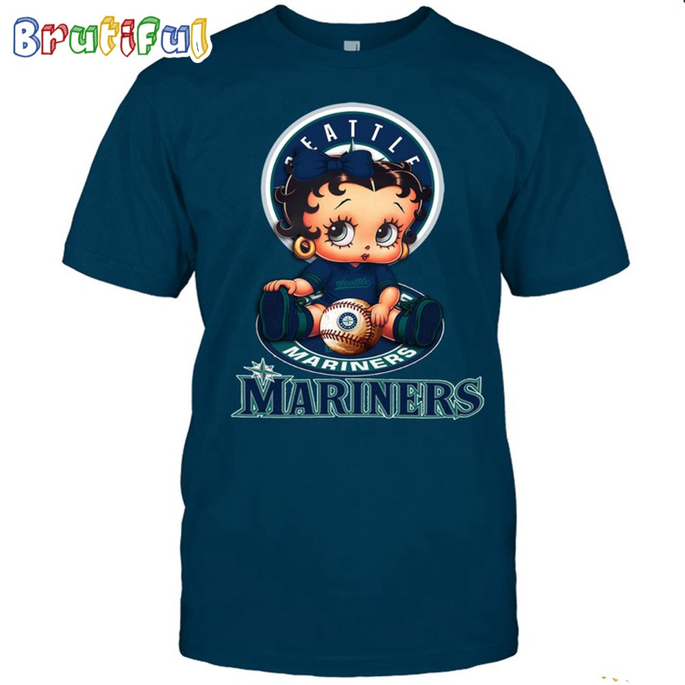 MLB Seattle T-Shirt Betty Boop Baseball Tshirt
