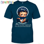 MLB Seattle T-Shirt Betty Boop Baseball Tshirt