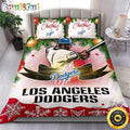 MLB Los Angeles Dodgers Bedding Sets Merry Christmas Quilt Bedding Sets