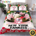 MLB New York Yankees Bedding Sets Merry Christmas Quilt Bedding Sets