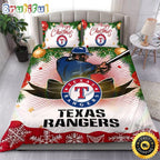 MLB Texas Rangers Bedding Sets Merry Christmas Quilt Bedding Sets