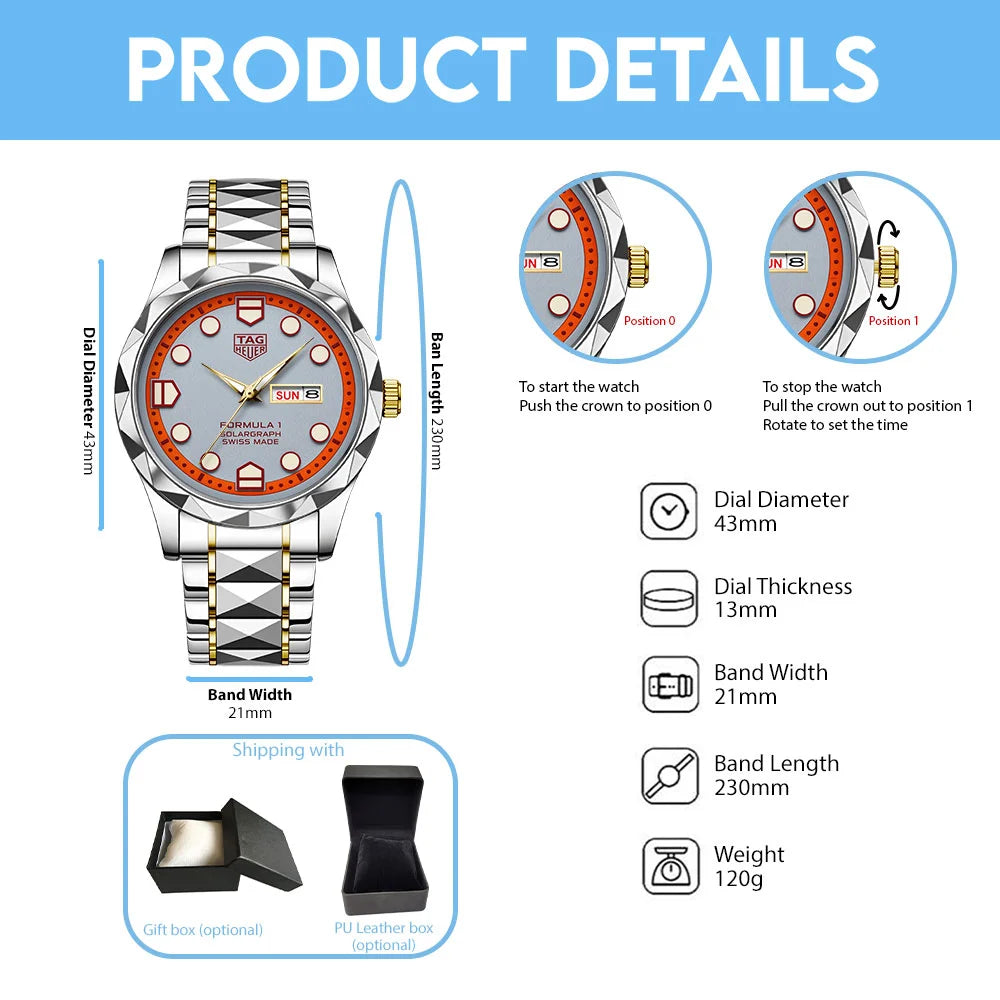 Max Verstappen Alloy Luxury Quartz Watch - TANTN25103