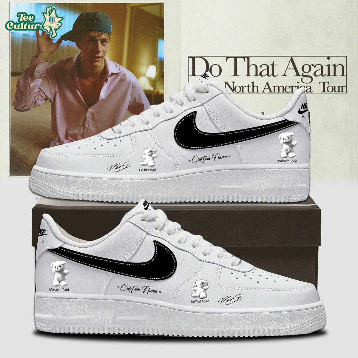 Malcolm Todd Do That Again Tour Signed Shoes 13