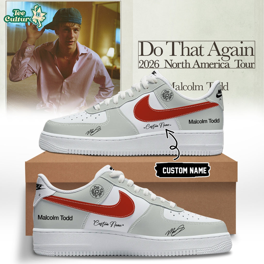 Malcolm Todd Do That Again Tour Signed Shoes 32