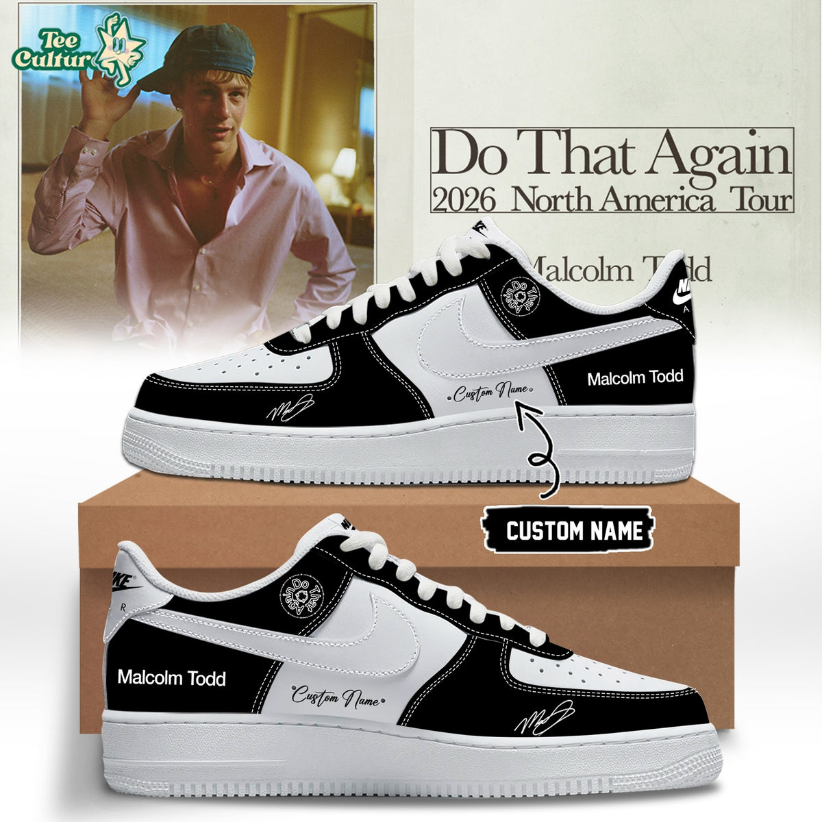 Malcolm Todd Do That Again Tour Signed Shoes 34