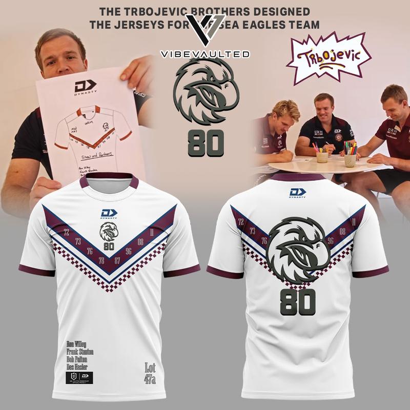 Manly Sea Eagles Jake Trbojevic Brother Historic Tee Shirt