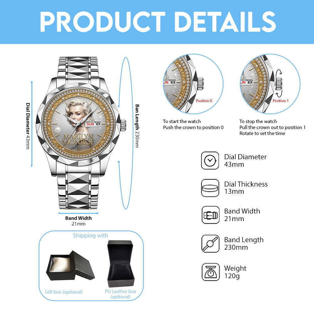 Marilyn Monroe 100th Anniversary Alloy Luxury Quartz Watch - TMTHU7942