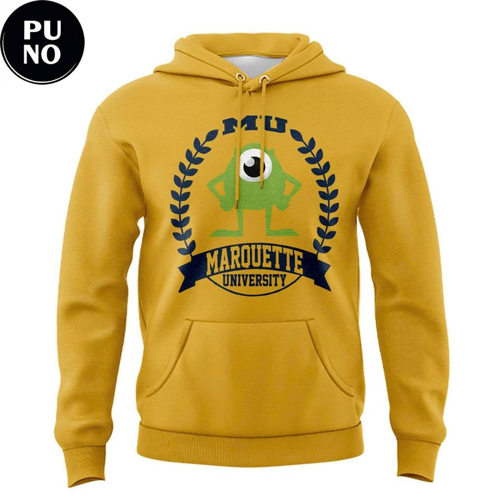 Marquette Golden Eagles x Monsters University Mike Wazowski Hoodie T-Shirt