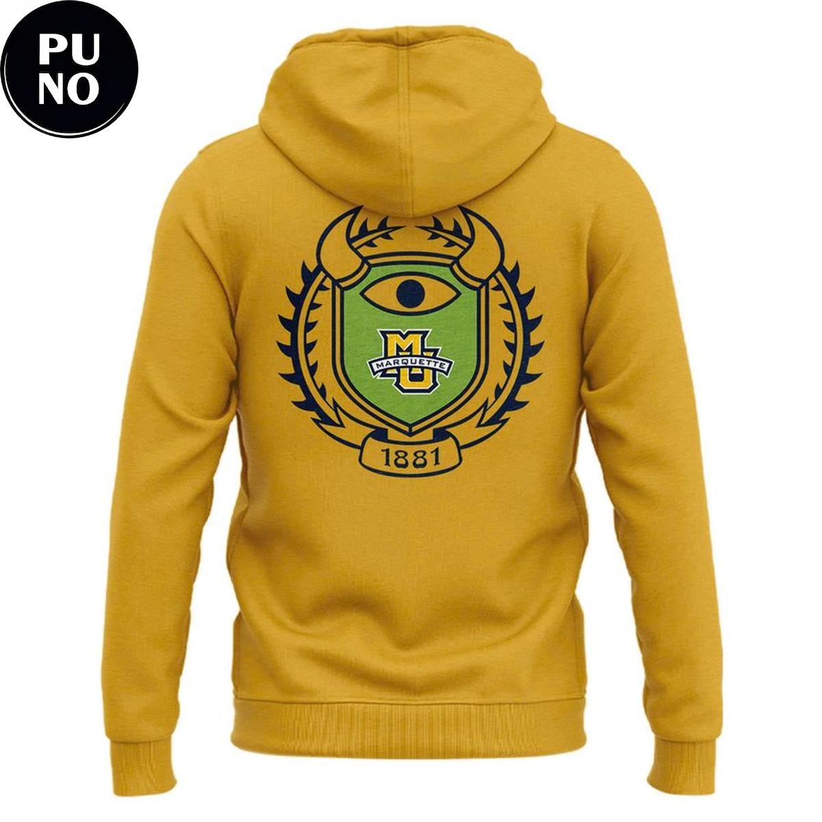 Marquette Golden Eagles x Monsters University Mike Wazowski Hoodie T-Shirt