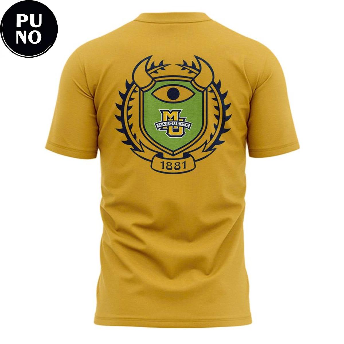 Marquette Golden Eagles x Monsters University Mike Wazowski Hoodie T-Shirt