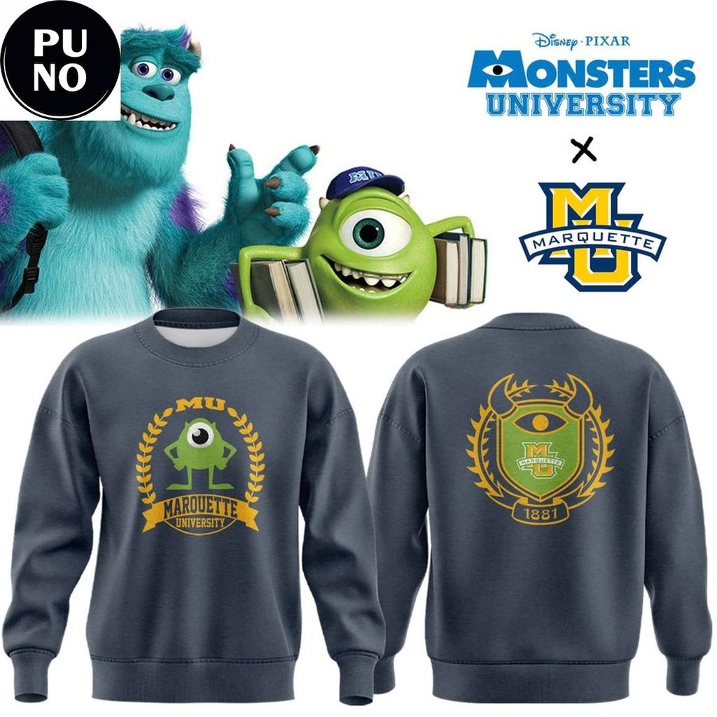 Marquette Golden Eagles x Monsters University Mike Wazowski Hoodie T-Shirt